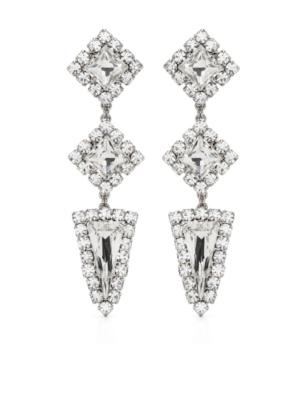 Alessandra Rich crystal-embellished clip-on earrings - Silver von Alessandra Rich