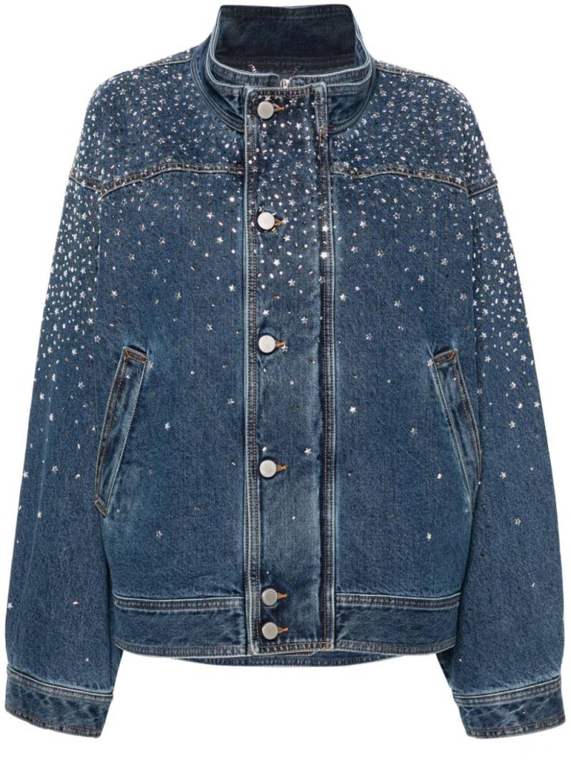 Alessandra Rich crystal-embellished denim jacket - Blue von Alessandra Rich