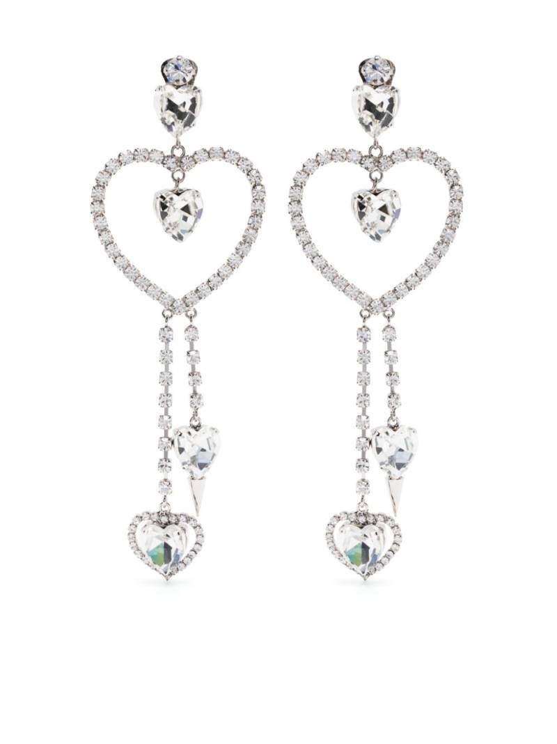 Alessandra Rich crystal-embellished drop earrings - Silver von Alessandra Rich