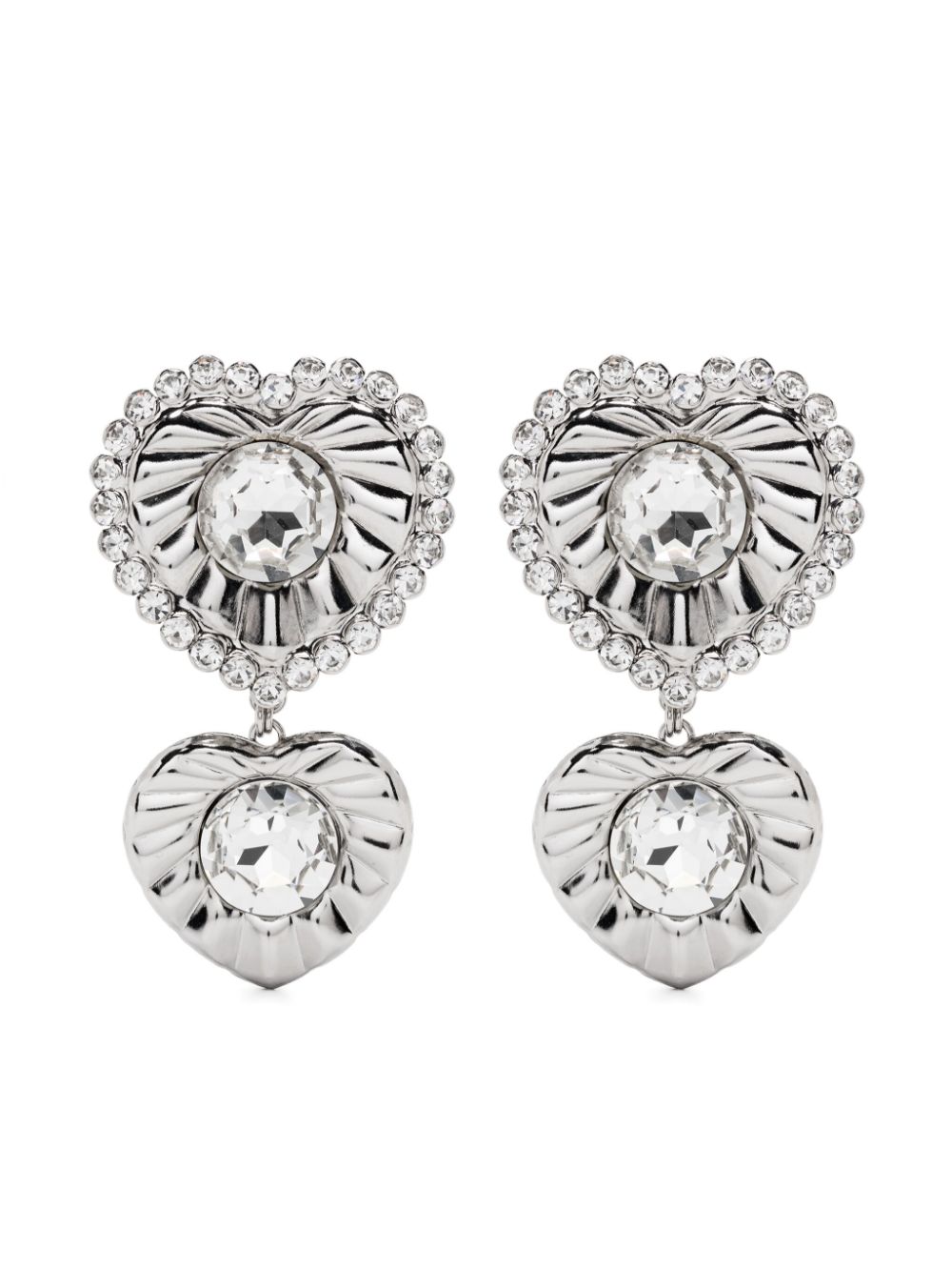 Alessandra Rich crystal-embellished drop earrings - Silver von Alessandra Rich