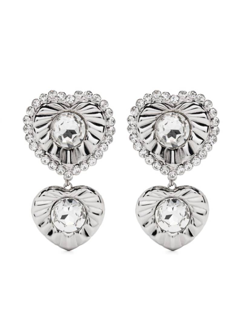 Alessandra Rich crystal-embellished drop earrings - Silver von Alessandra Rich