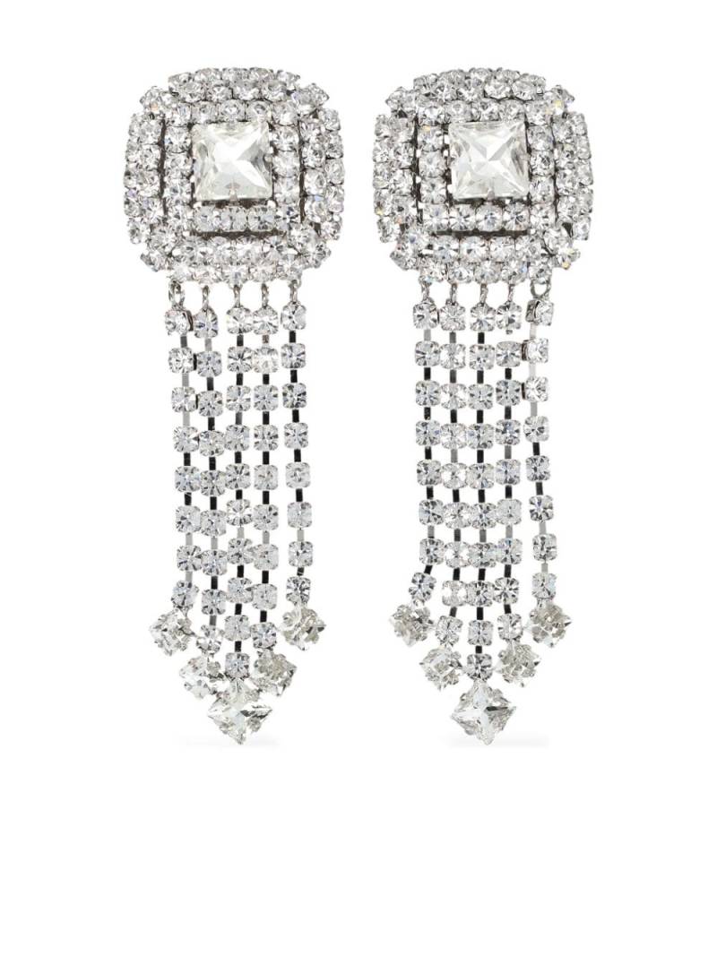 Alessandra Rich crystal-embellished drop earrings - Silver von Alessandra Rich