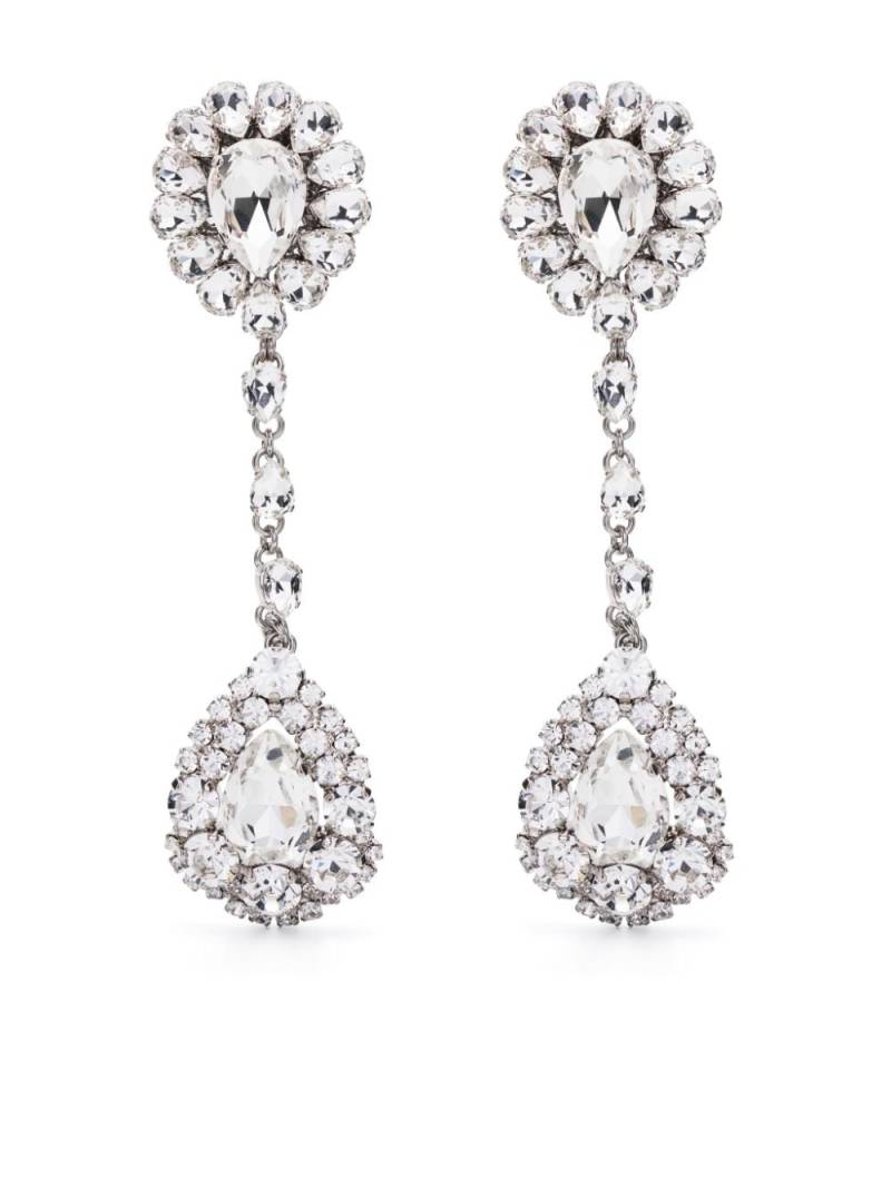 Alessandra Rich crystal-embellished drop earrings - Silver von Alessandra Rich