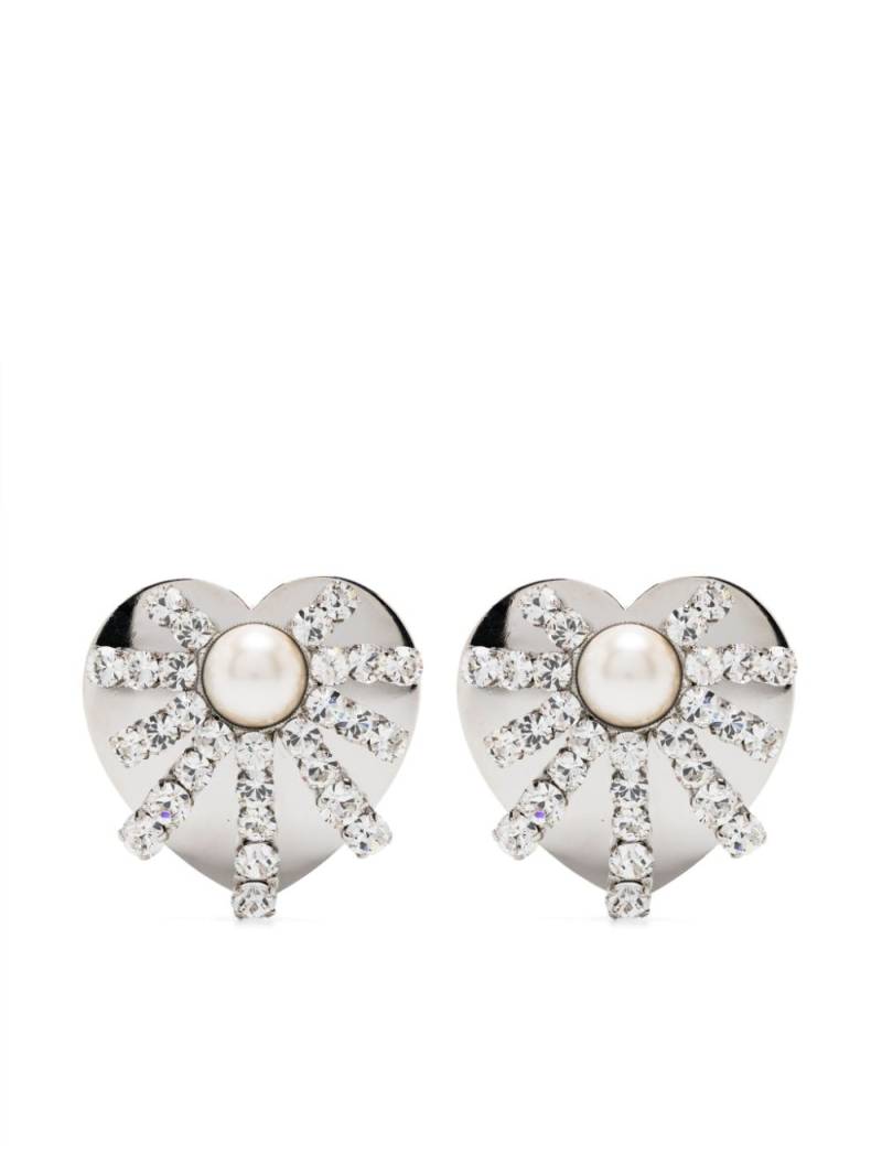 Alessandra Rich crystal-embellished earrings - Silver von Alessandra Rich