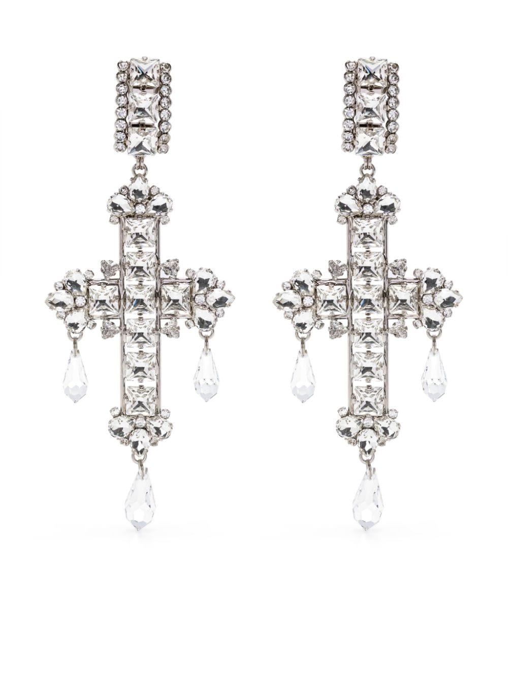 Alessandra Rich crystal-embellished earrings - White von Alessandra Rich