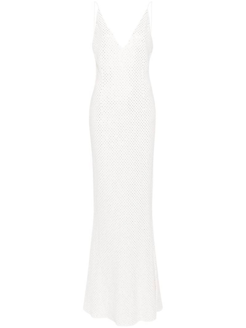 Alessandra Rich crystal embellished sleeveless dress - White von Alessandra Rich