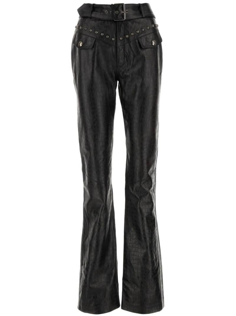 Alessandra Rich embossed leather pants - Black von Alessandra Rich