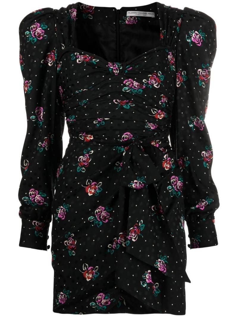 Alessandra Rich floral-print minidress - Black von Alessandra Rich