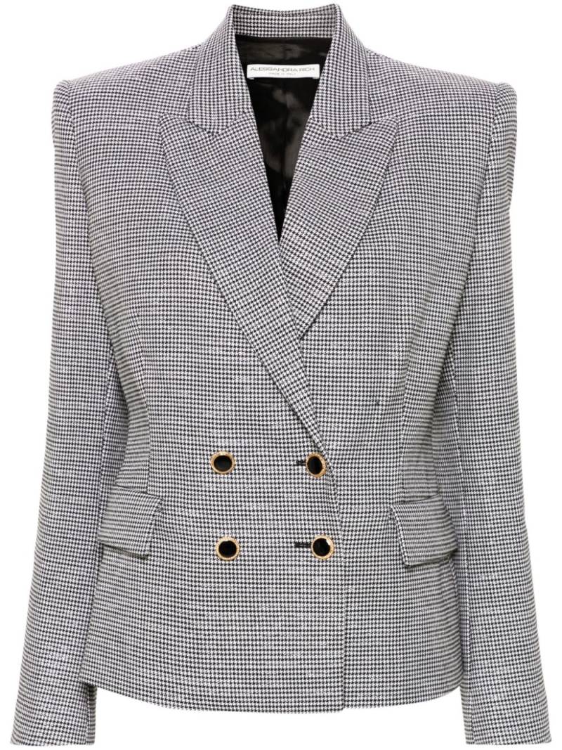 Alessandra Rich houndstooth double-breasted blazer - Black von Alessandra Rich