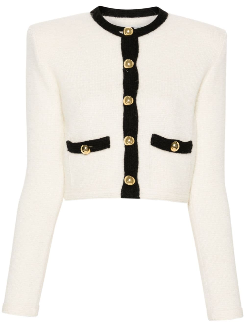 Alessandra Rich knitted cropped cardigan - White von Alessandra Rich