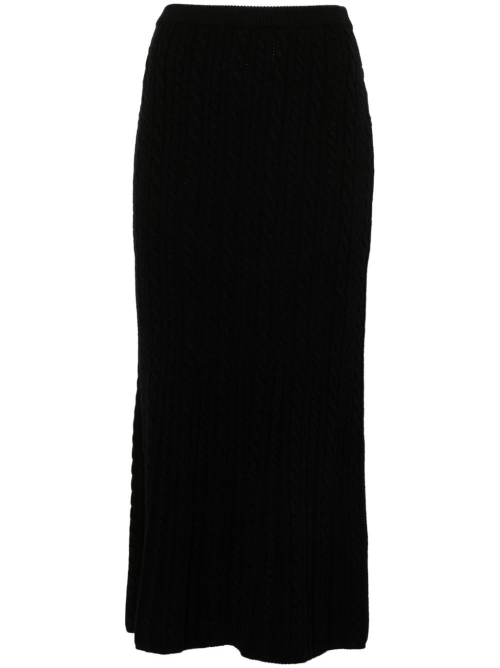 Alessandra Rich knitted wool maxi skirt - Black von Alessandra Rich