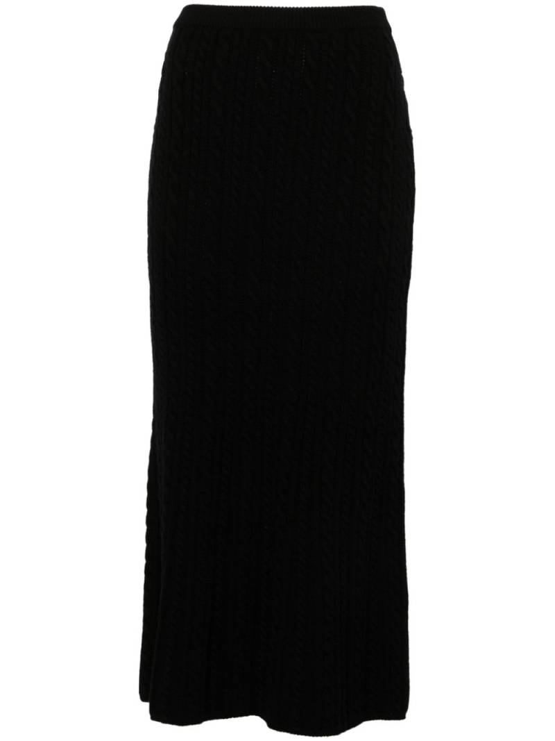 Alessandra Rich cable-knit maxi skirt - Black von Alessandra Rich