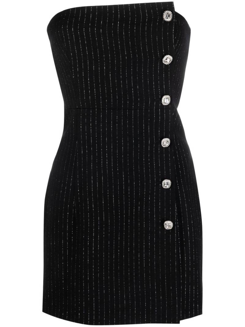 Alessandra Rich pinstripe mini dress - Black von Alessandra Rich