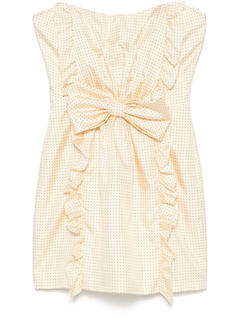 Alessandra Rich polka-dot mini dress - Neutrals von Alessandra Rich