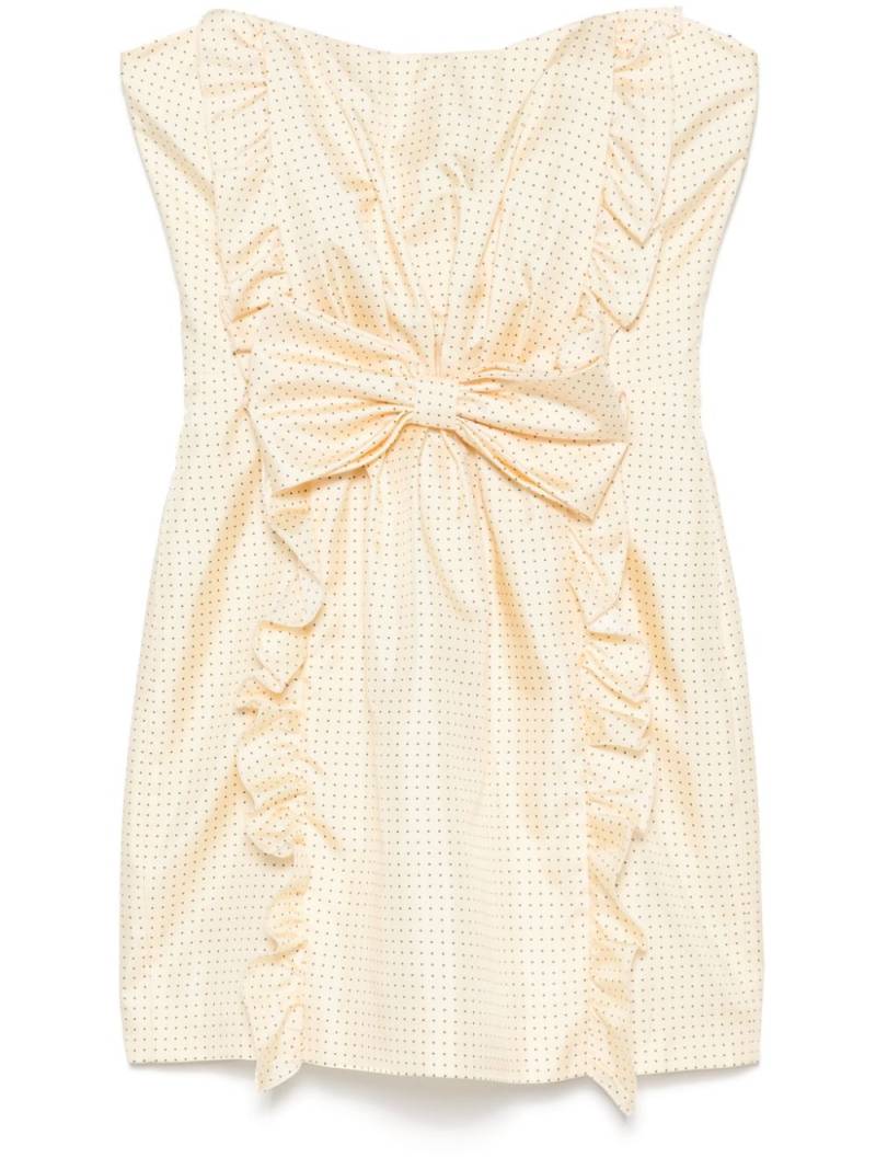 Alessandra Rich polka-dot mini dress - Neutrals von Alessandra Rich