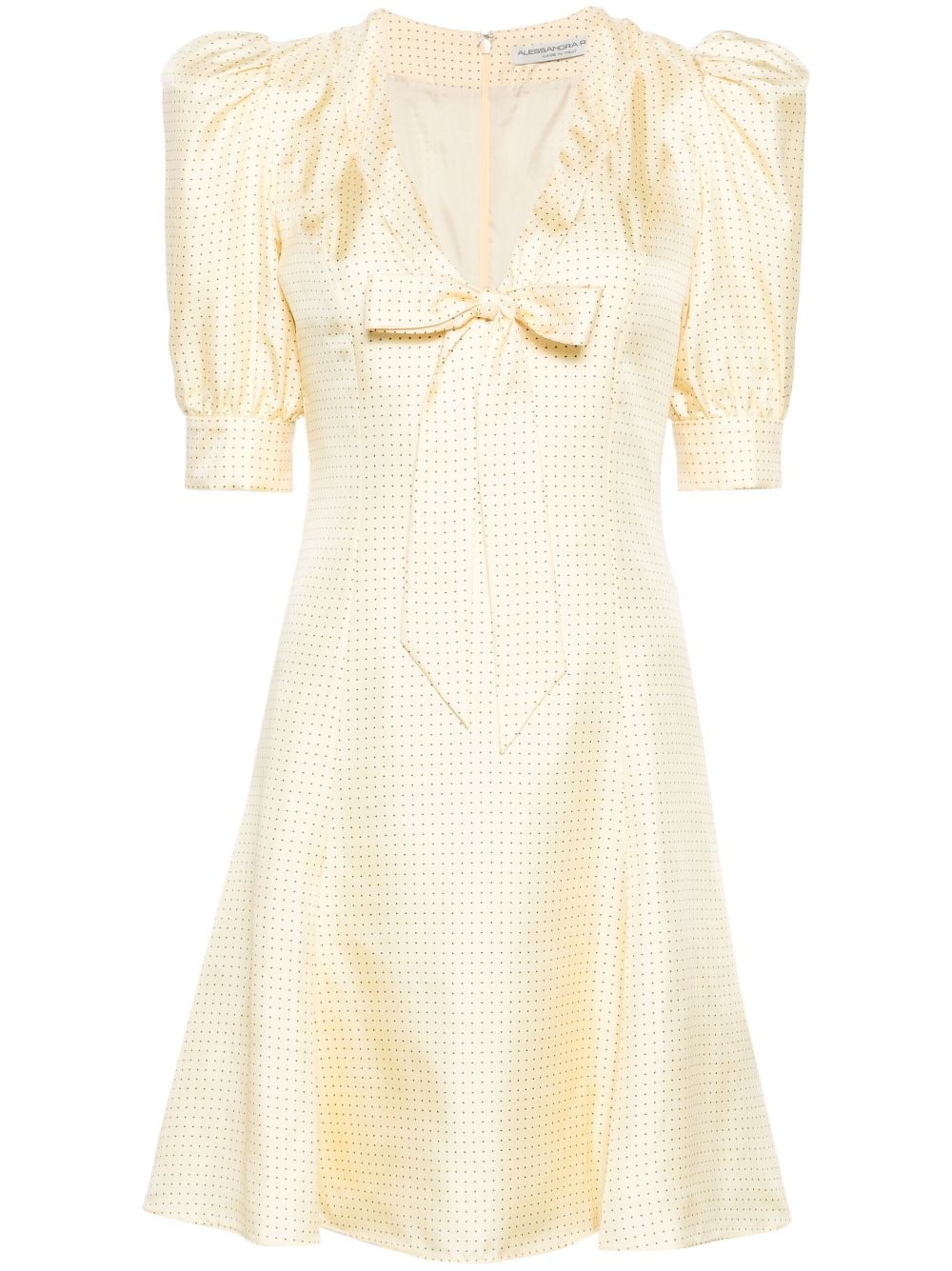 Alessandra Rich polka dot-print silk minidress - Yellow von Alessandra Rich