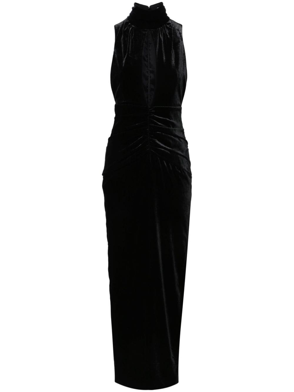 Alessandra Rich ruched velvet gown - Black von Alessandra Rich