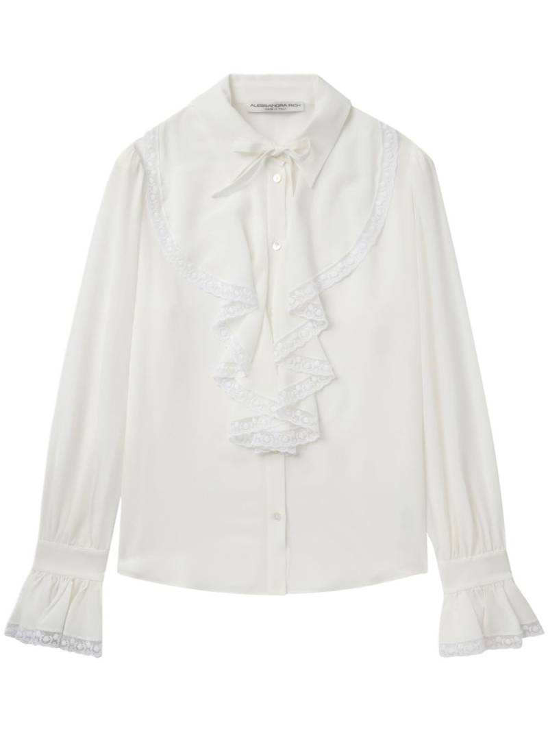 Alessandra Rich ruffle-detailing blouse - White von Alessandra Rich