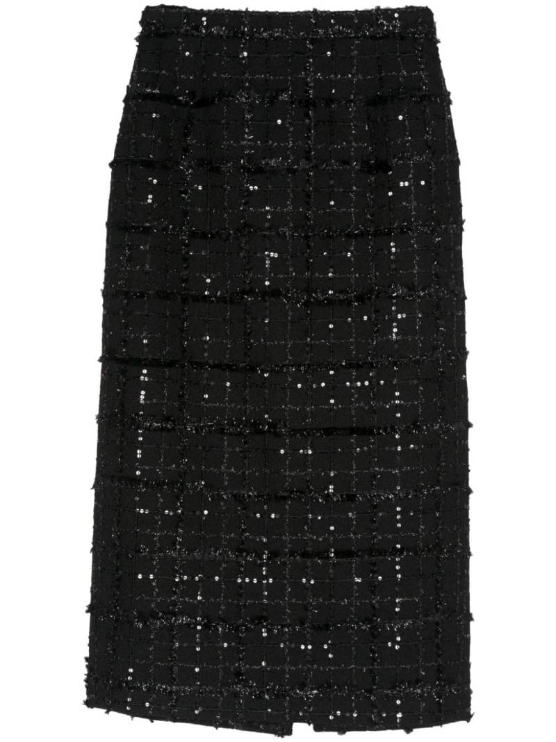 Alessandra Rich sequin-detail tweed pencil skirt - Black von Alessandra Rich