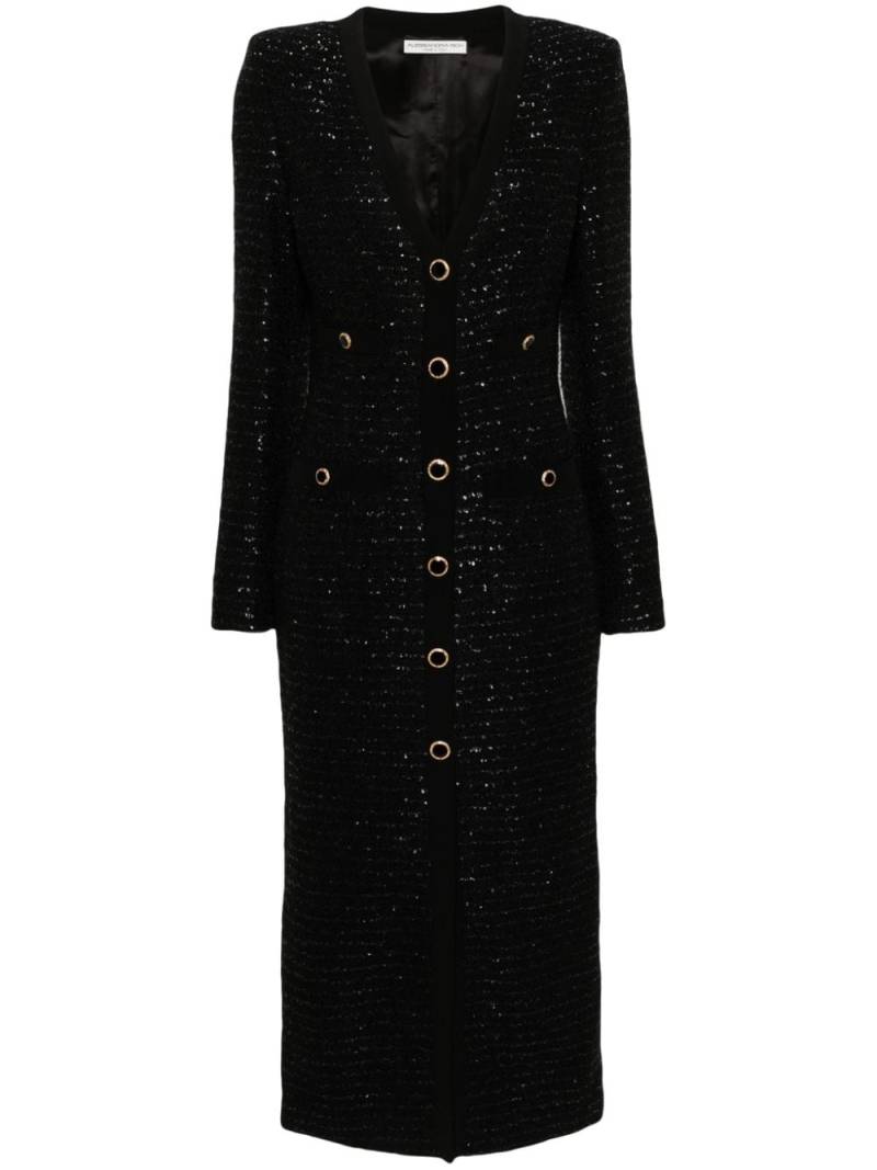 Alessandra Rich sequin-embellished tweed midi dress - Black von Alessandra Rich