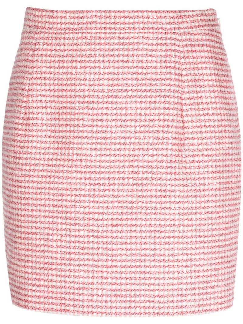 Alessandra Rich checked tweed miniskirt - Pink von Alessandra Rich