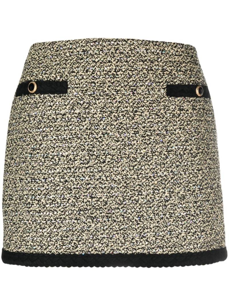 Alessandra Rich sequinned tweed miniskirt - Black von Alessandra Rich