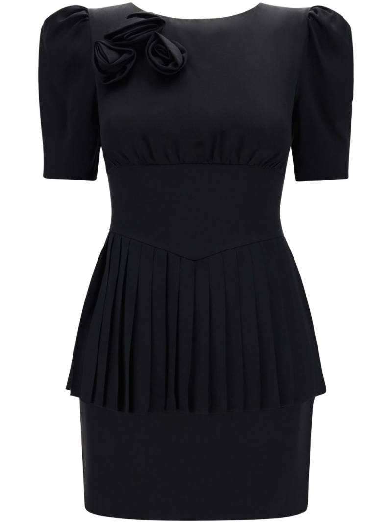 Alessandra Rich silk mini dress - Black von Alessandra Rich