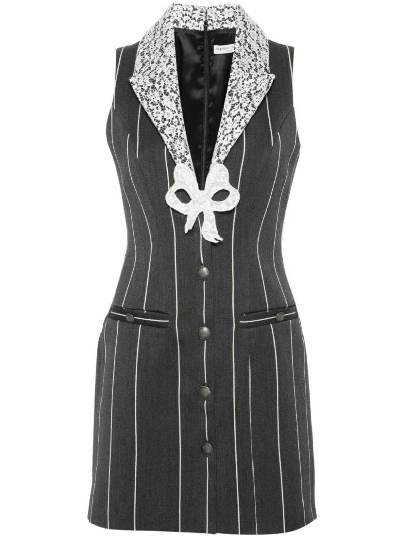 Alessandra Rich sleeveless pinstripe mini dress - Grey von Alessandra Rich