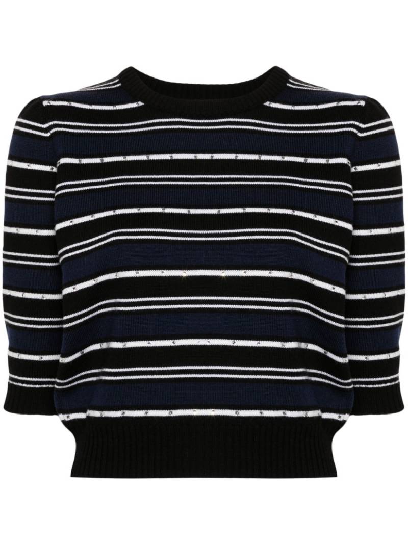 Alessandra Rich striped wool jumper - Blue von Alessandra Rich