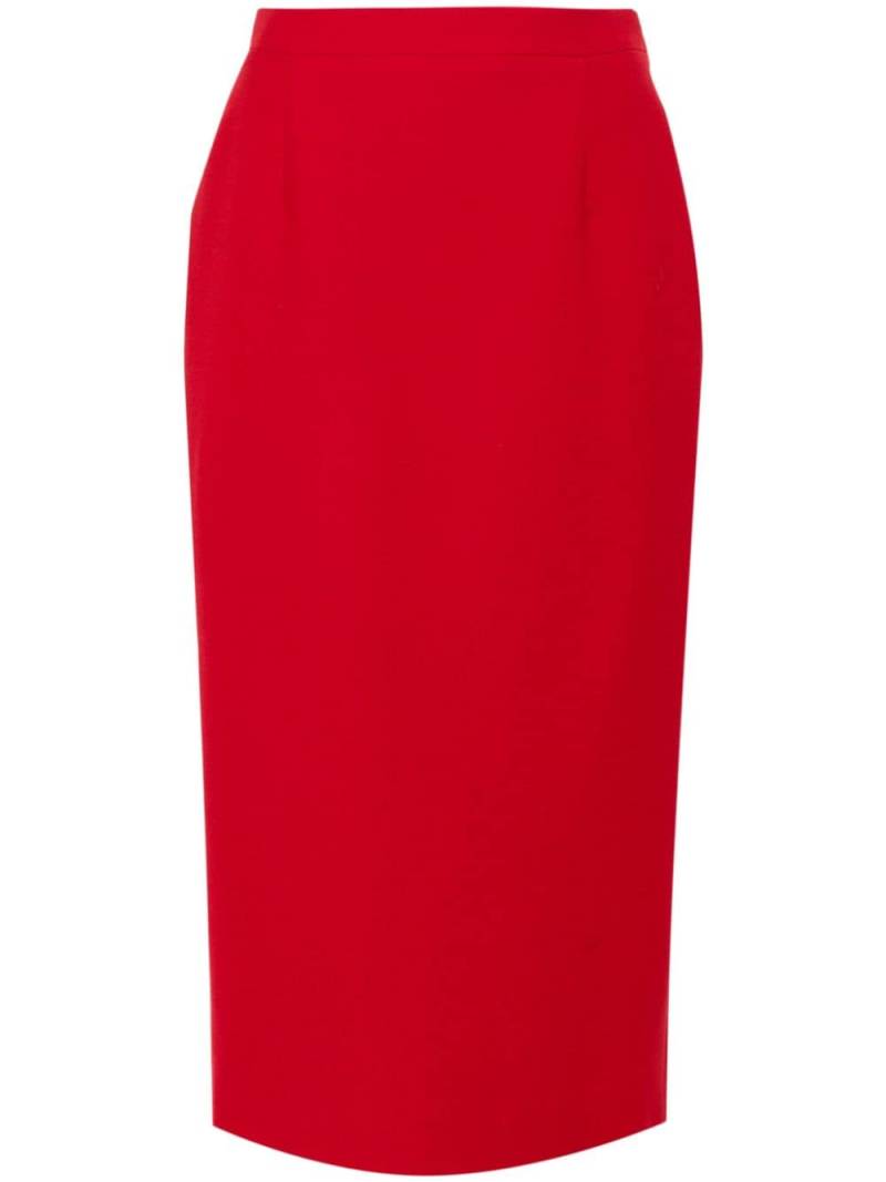 Alessandra Rich virgin-wool pencil skirt - Red von Alessandra Rich