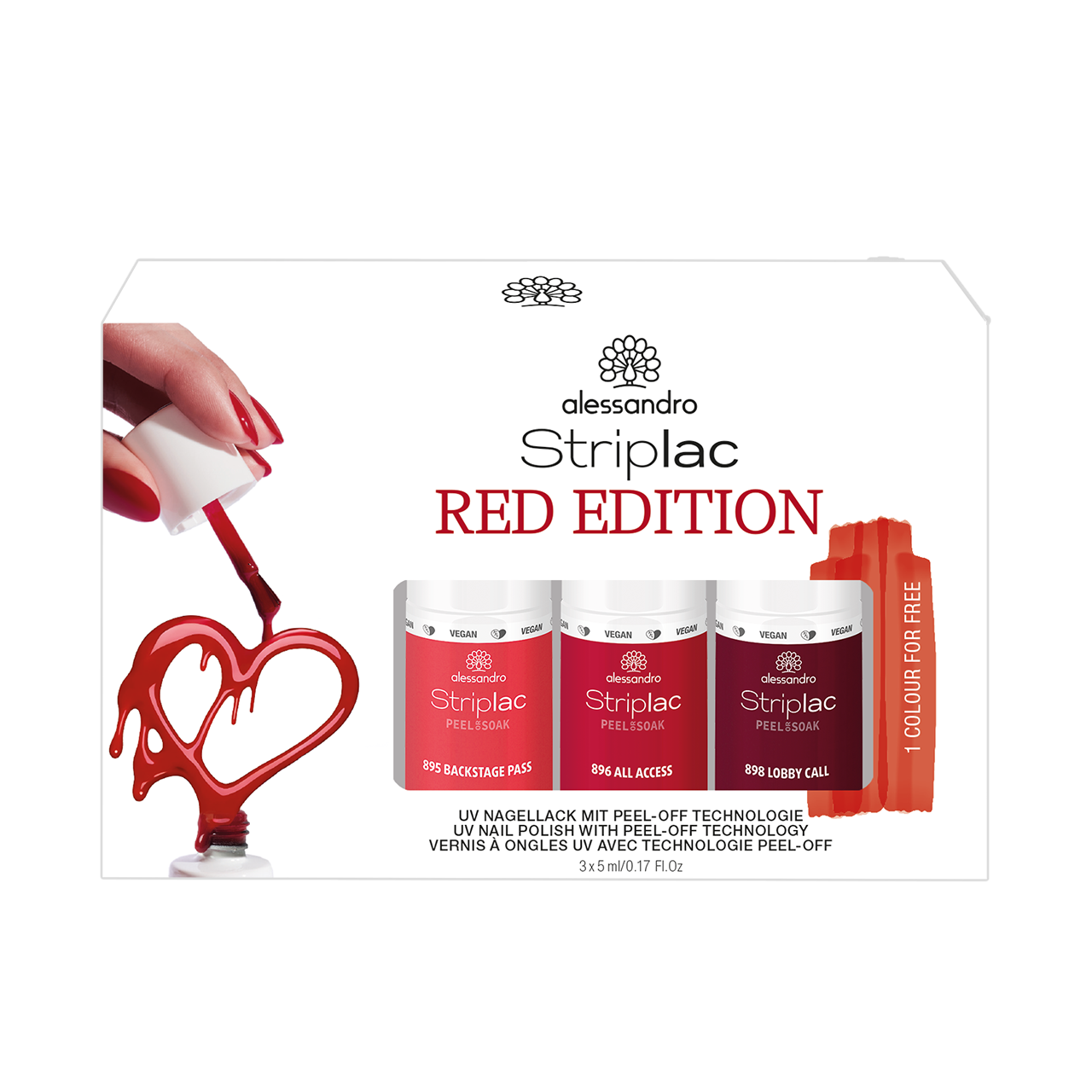 Glow & Shine - Striplac Farbset Red Collection von Alessandro