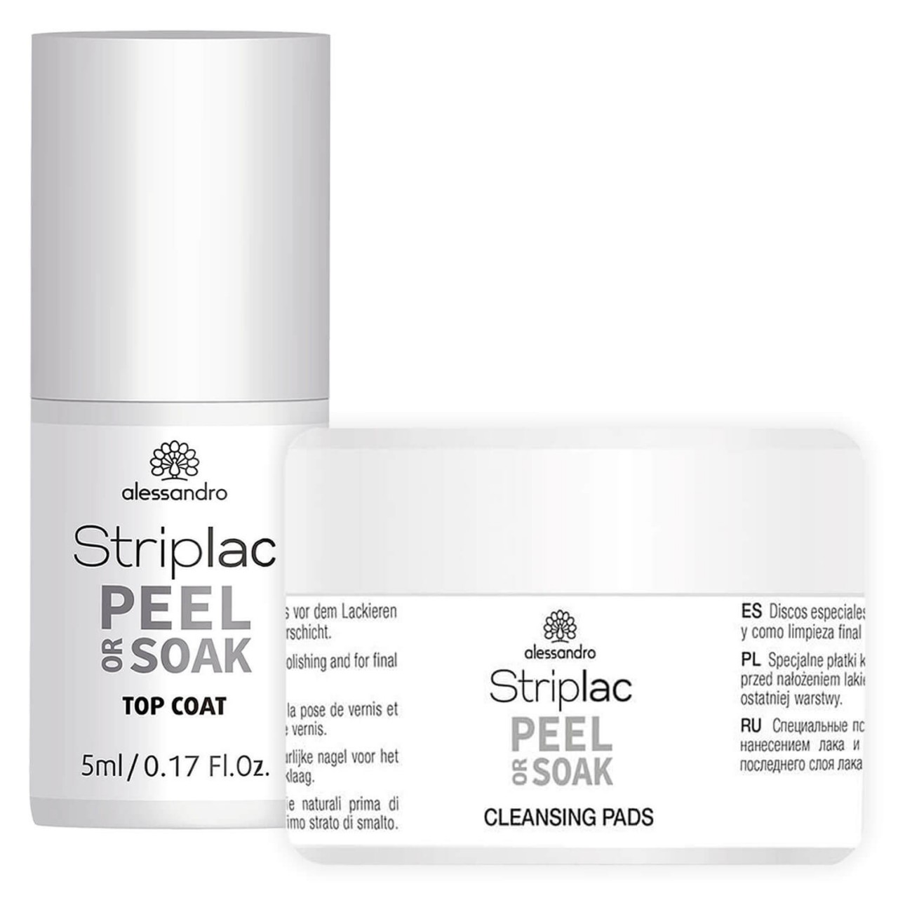 Striplac Peel or Soak - Top Coat + Cleansing Pads Special von Alessandro