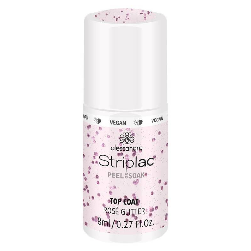 Striplac Peel or Soak - Top Coat Rose Glitter von Alessandro