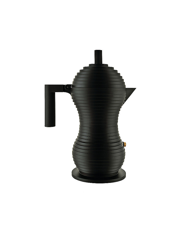 ALESSI Espressomaschine Pulcina Black Alu/Schwarz 6 Tassen schwarz von Alessi