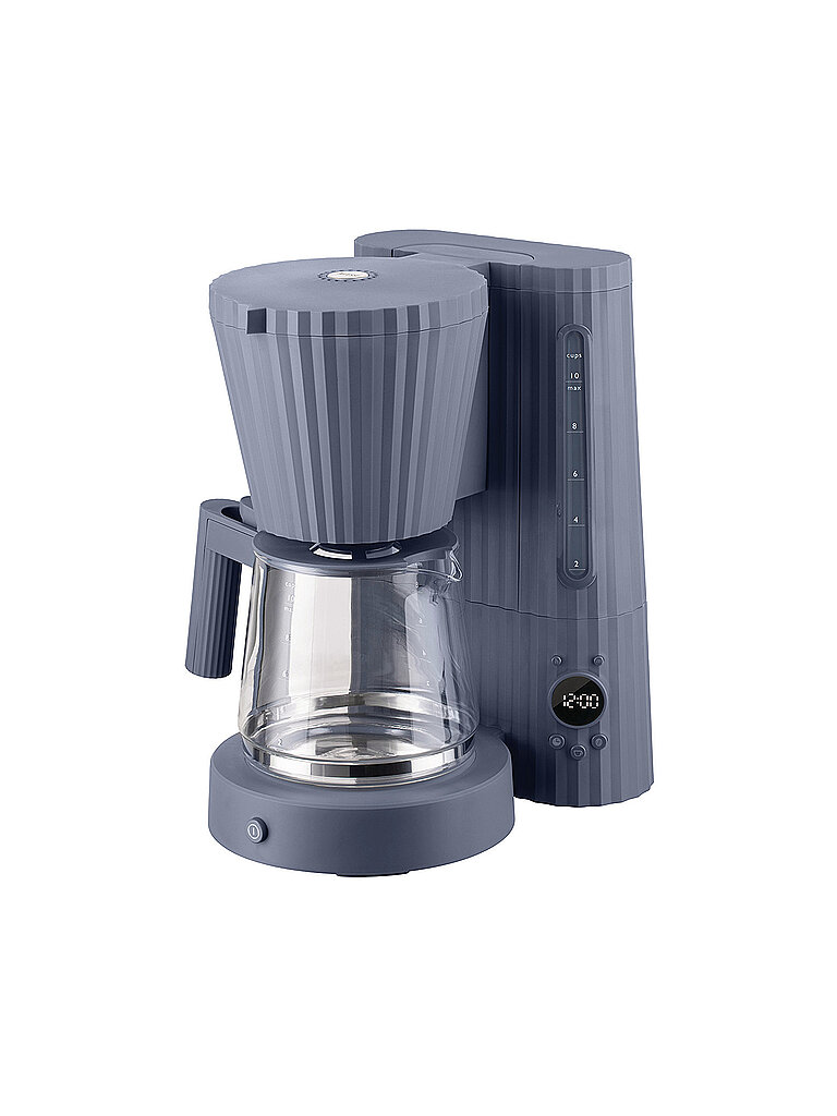 ALESSI Filterkaffeemaschine Plisse 1,5l Grau hellgrau von Alessi