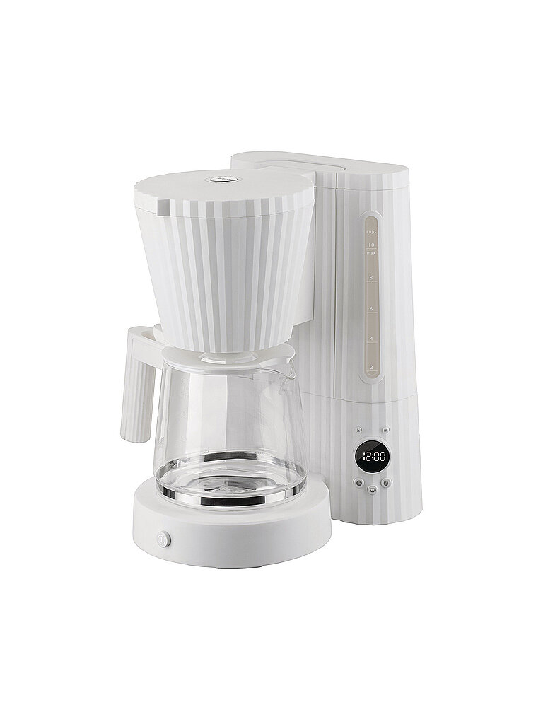 ALESSI Filterkaffeemaschine Plisse 1,5l Weiss weiss von Alessi