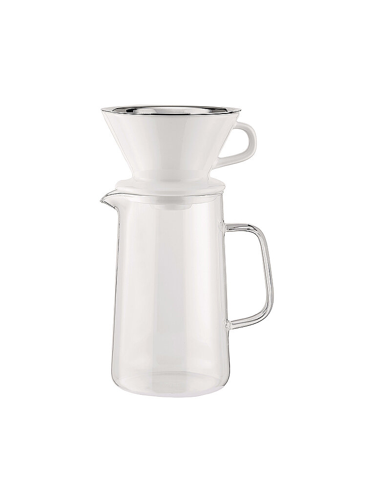 ALESSI Kaffee Set 3-tlg SLOW COFFEE Glas/Weiss/Edelstahl ALESSI Kaffee Set 3-tlg SLOW COFFEE Glas/Weiss/Edelstahl von Alessi