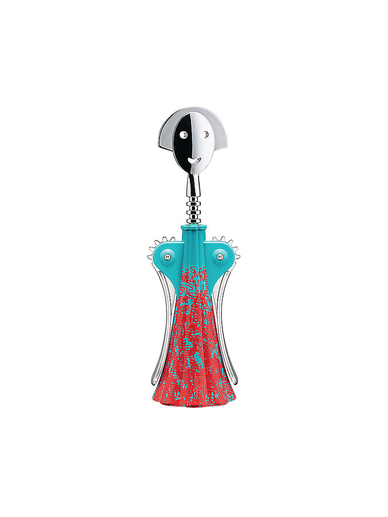 ALESSI Korkenzieher ANNA-G LIQUID Blau/Rot hellblau von Alessi