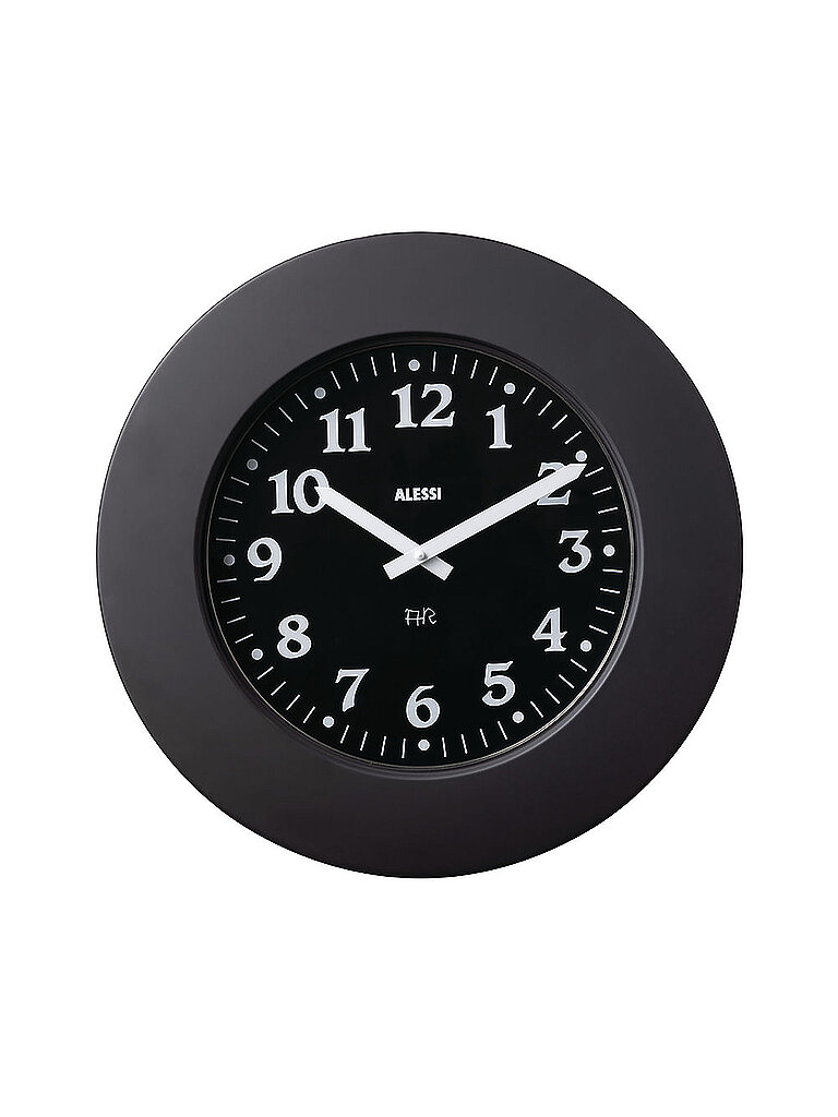 ALESSI Wanduhr MOMENTO 40cm Schwarz schwarz von Alessi