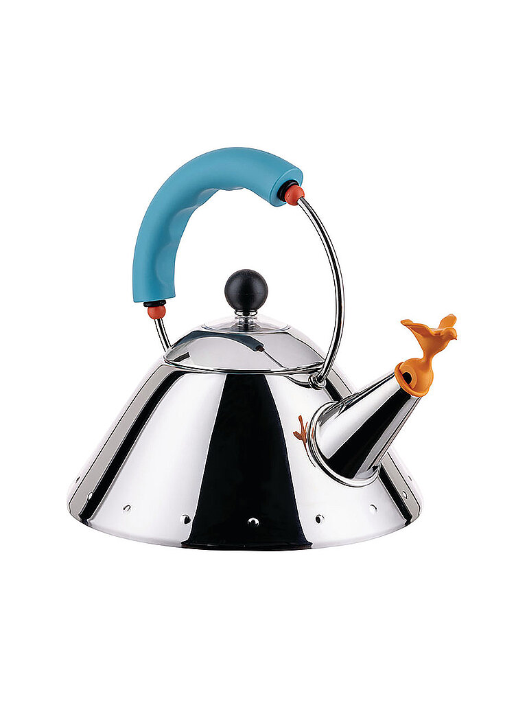 ALESSI Wasserkessel 1l Edelstahl / Blau silber ALESSI Wasserkessel 1l Edelstahl / Blau silber von Alessi