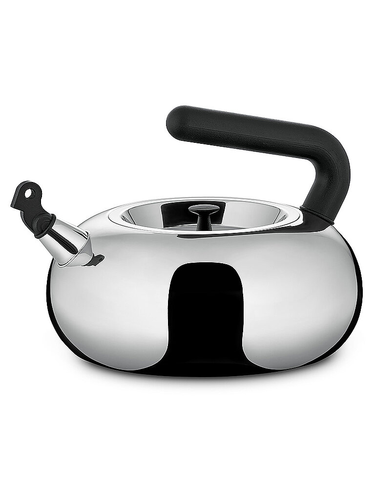 ALESSI Wasserkessel Bulbul 2,5l Edelstahl / Schwarz silber von Alessi