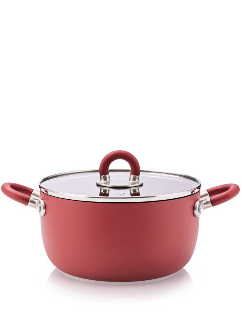 Alessi 16cm Sten aluminium casserole - Red von Alessi