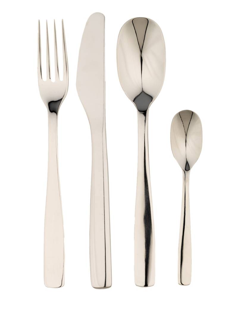 Alessi 24-Tlg. Besteck-Set Knifeforkspoon silber von Alessi