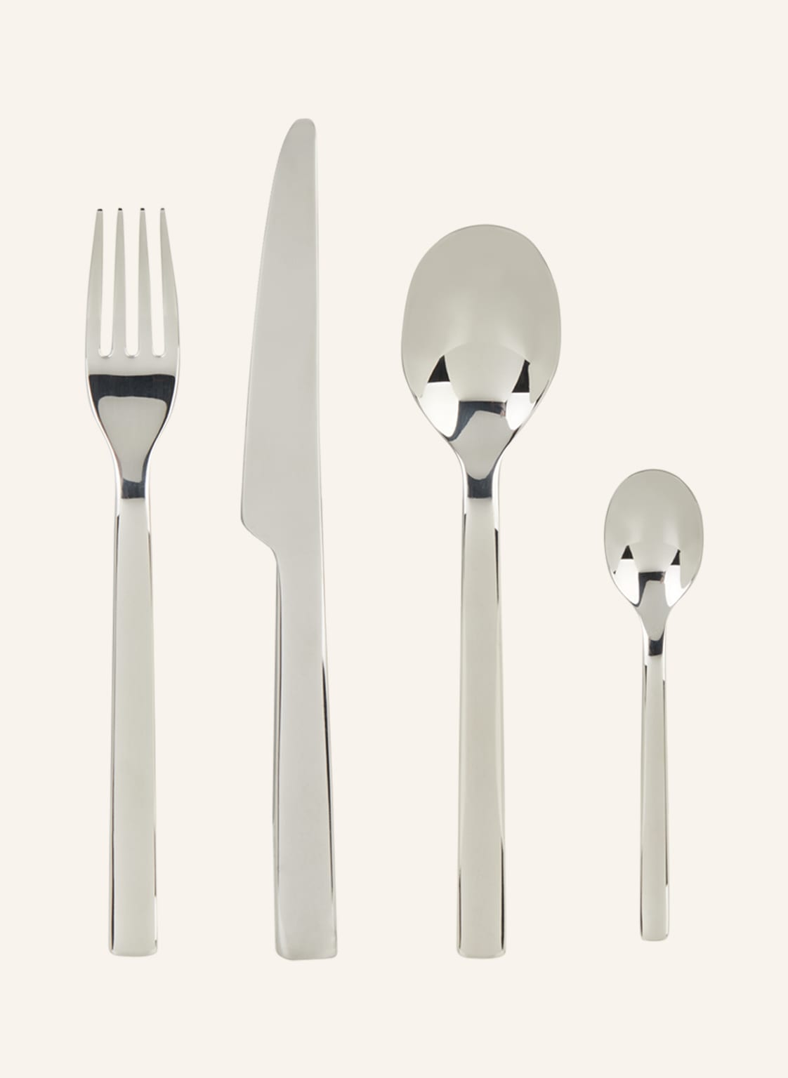 Alessi 24-Tlg. Besteck-Set Ovale silber Alessi 24-Tlg. Besteck-Set Ovale silber von Alessi