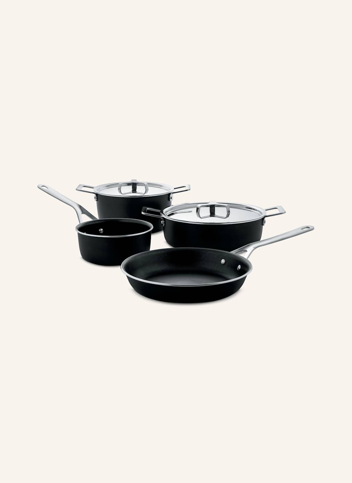 Alessi 6-Tlg. Kochgeschirr-Set Pots&Pans schwarz Alessi 6-Tlg. Kochgeschirr-Set Pots&Pans schwarz von Alessi