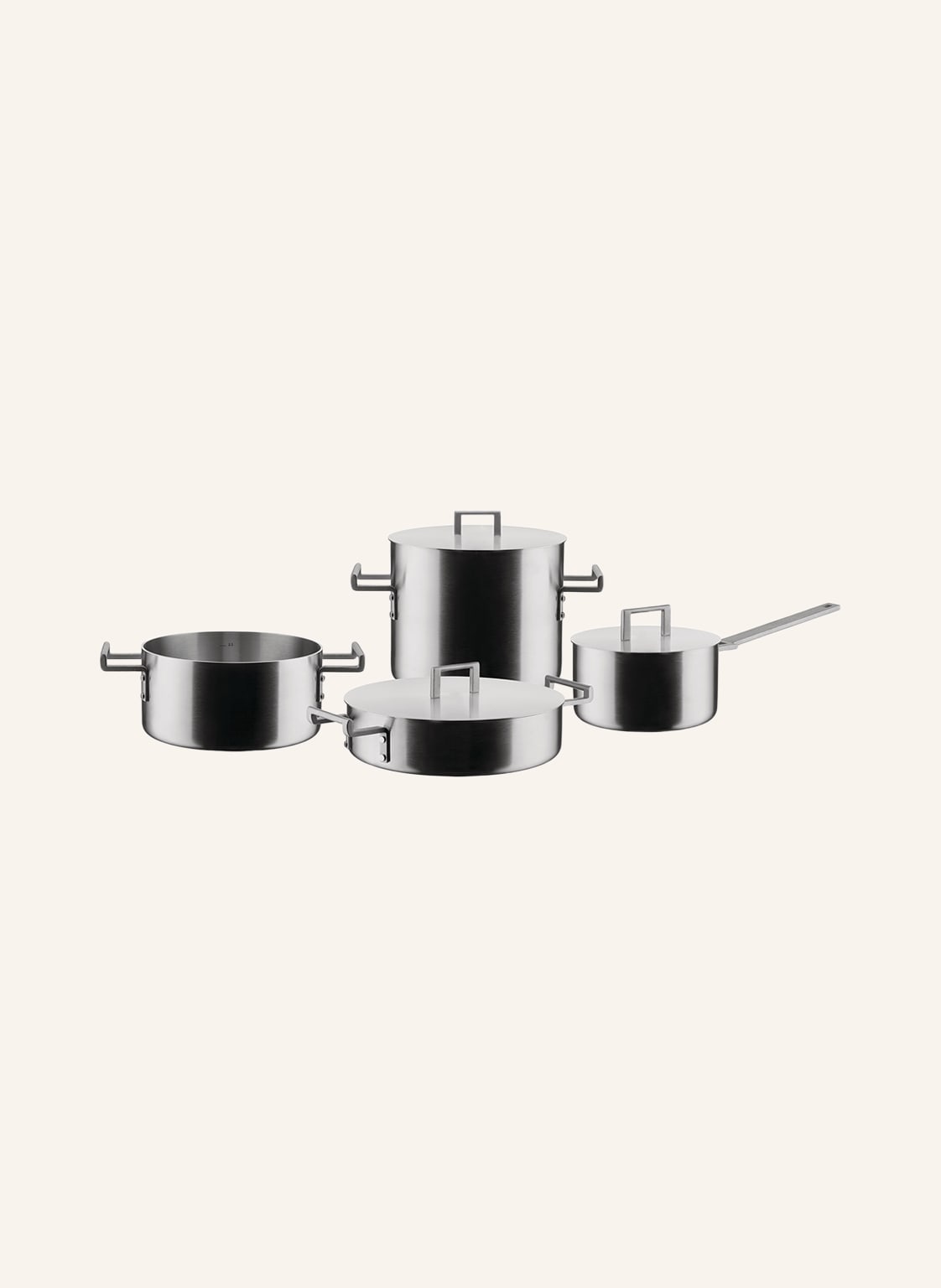 Alessi 7-Tlg. Topf-Set Convivio silber Alessi 7-Tlg. Topf-Set Convivio silber von Alessi