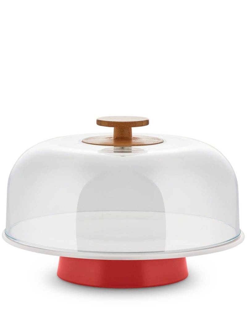 Alessi Alzata Mattina dome stand (32cm) - Red von Alessi