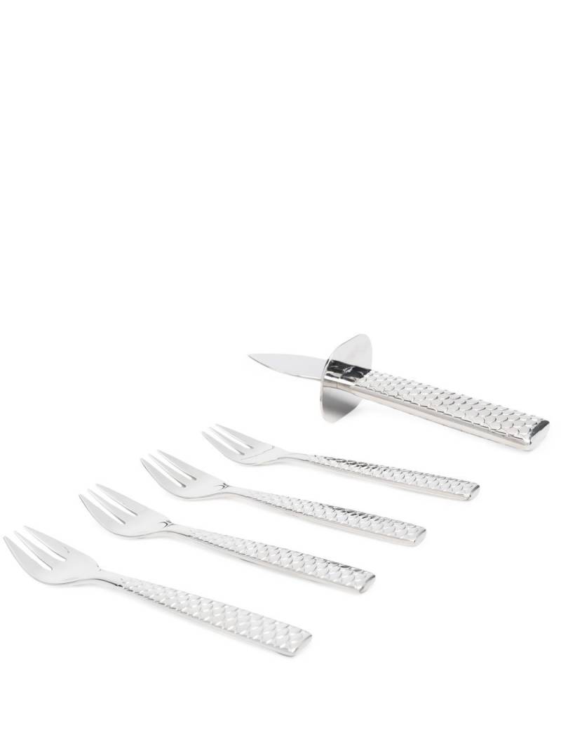 Alessi Colombina Fish set of 4 forks - Silver von Alessi