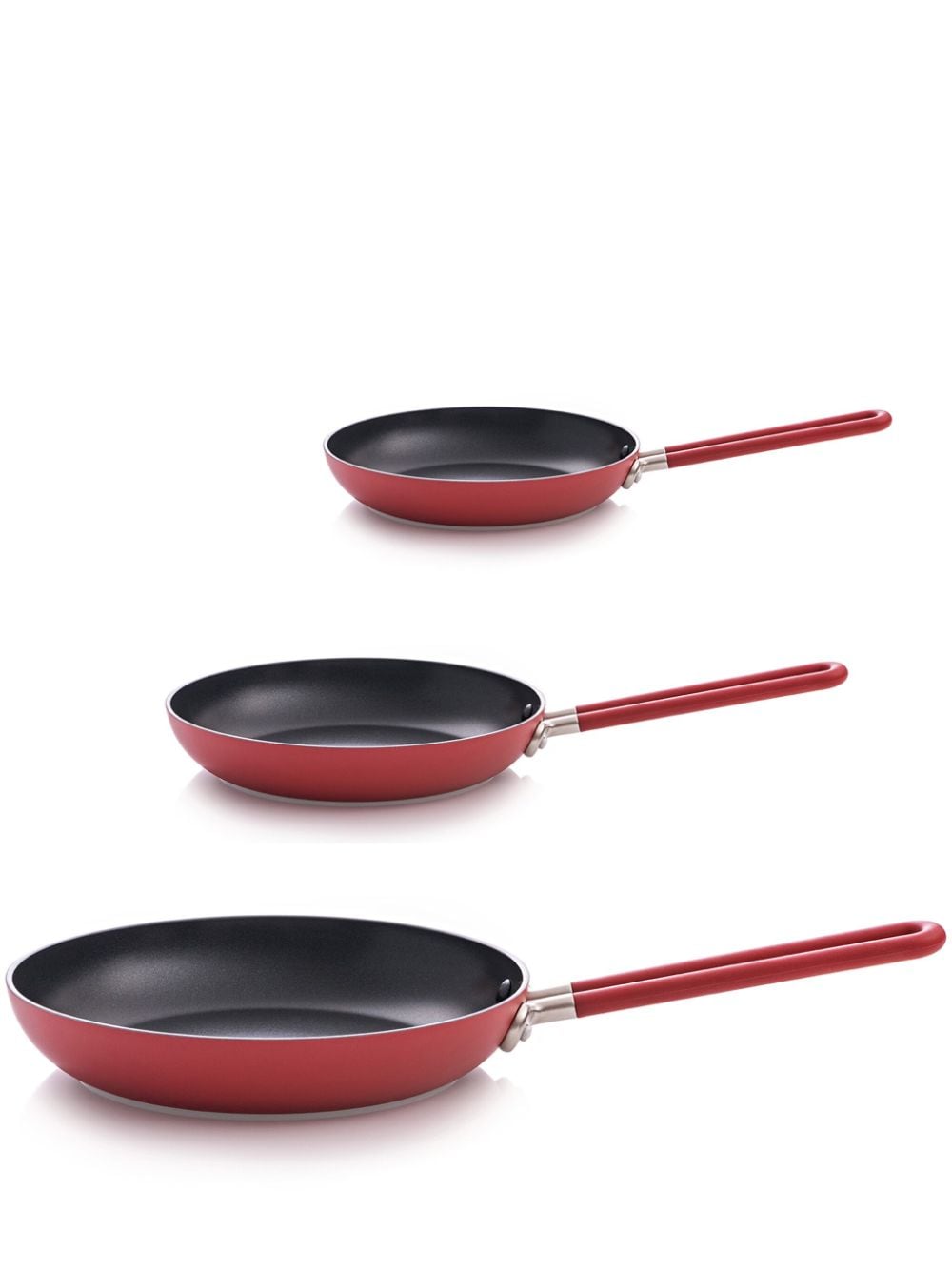 Alessi alluminium pans (set of 3) - Red von Alessi