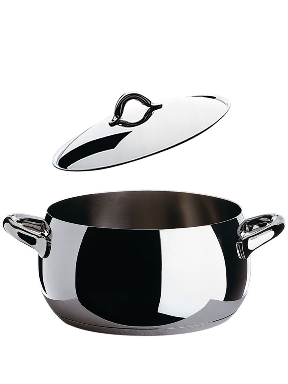 Alessi low stainless steel casserole pot (24cm) - Silver von Alessi